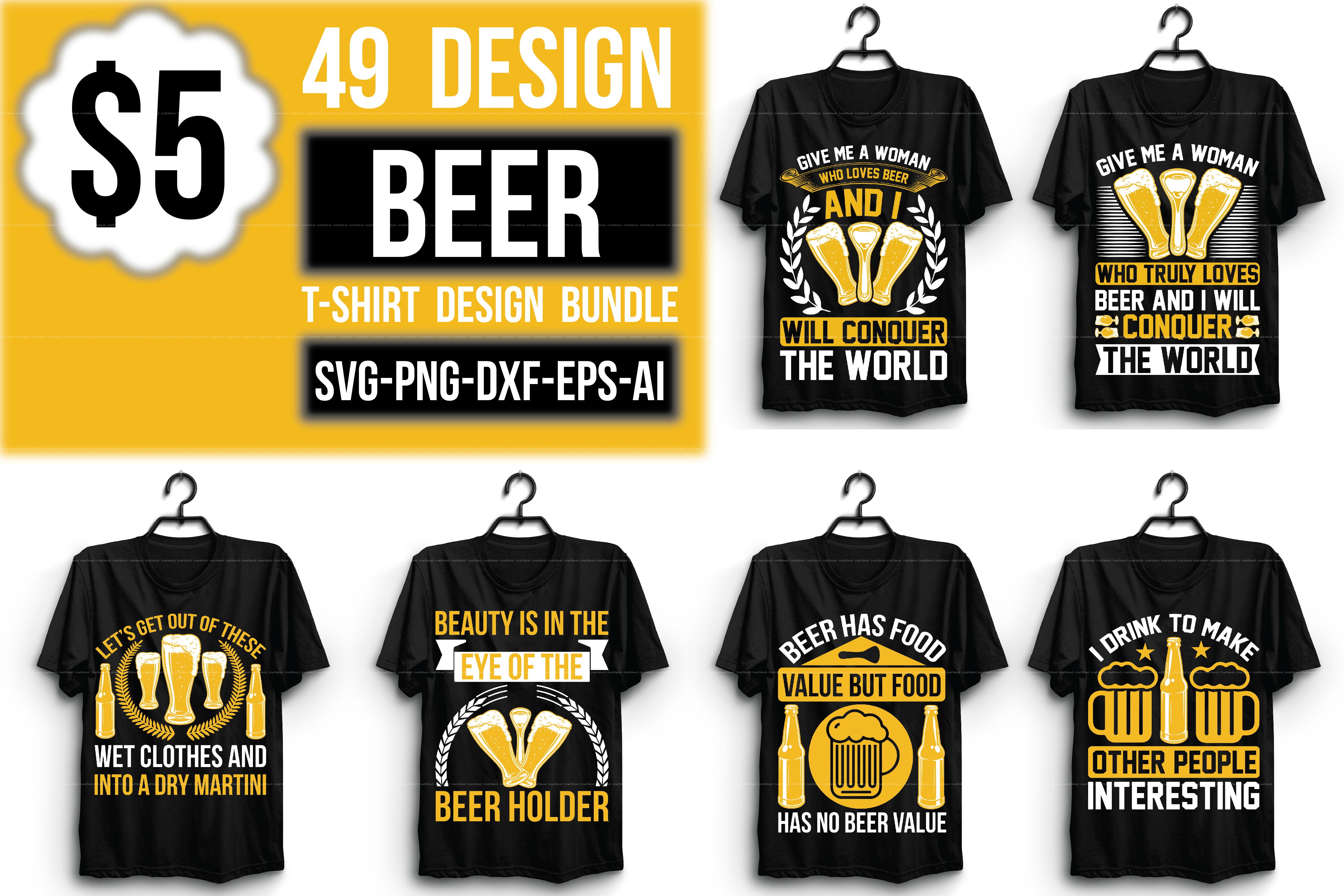 Beer T-Shirt Design SVG Bundle 2
