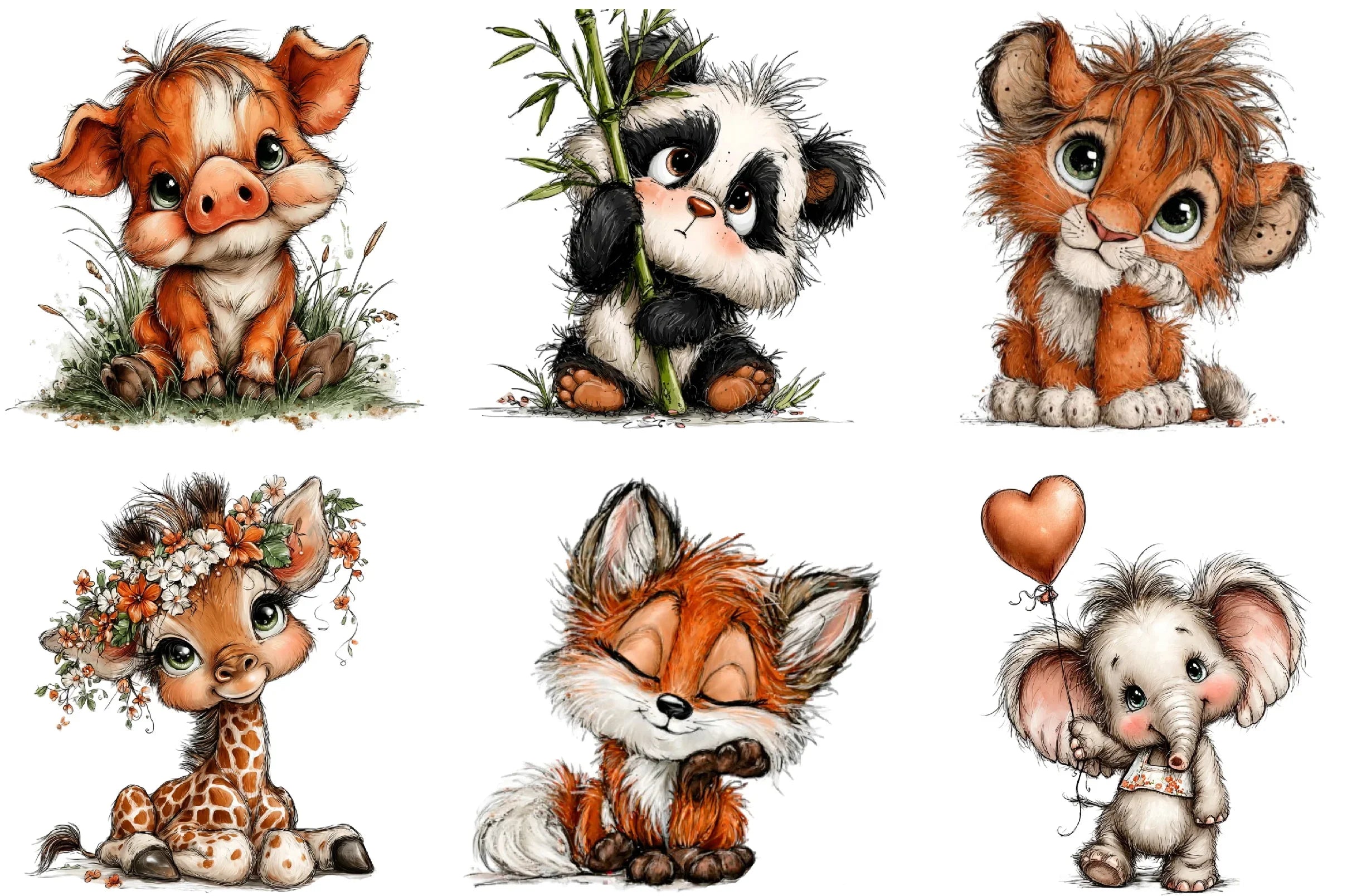 Baby Animal Clipart Bundle - CraftNest - Digital Crafting and Art