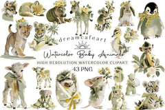 Baby Animals Clipart Bundle - CraftNest - Digital Crafting and Art
