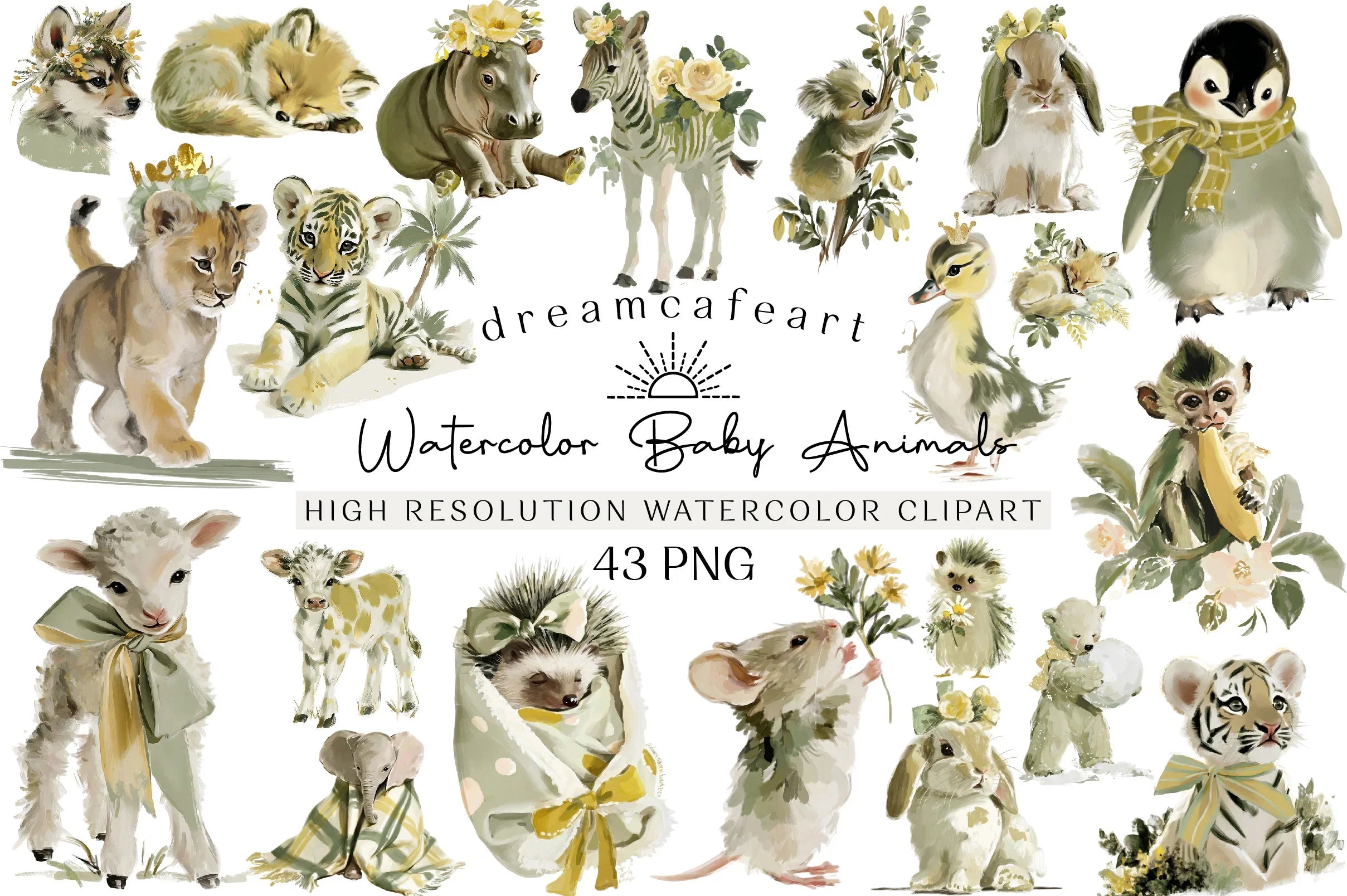 Baby Animals Clipart Bundle - CraftNest - Digital Crafting and Art