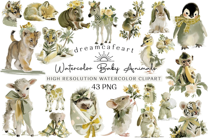 Baby Animals Clipart Bundle - CraftNest - Digital Crafting and Art