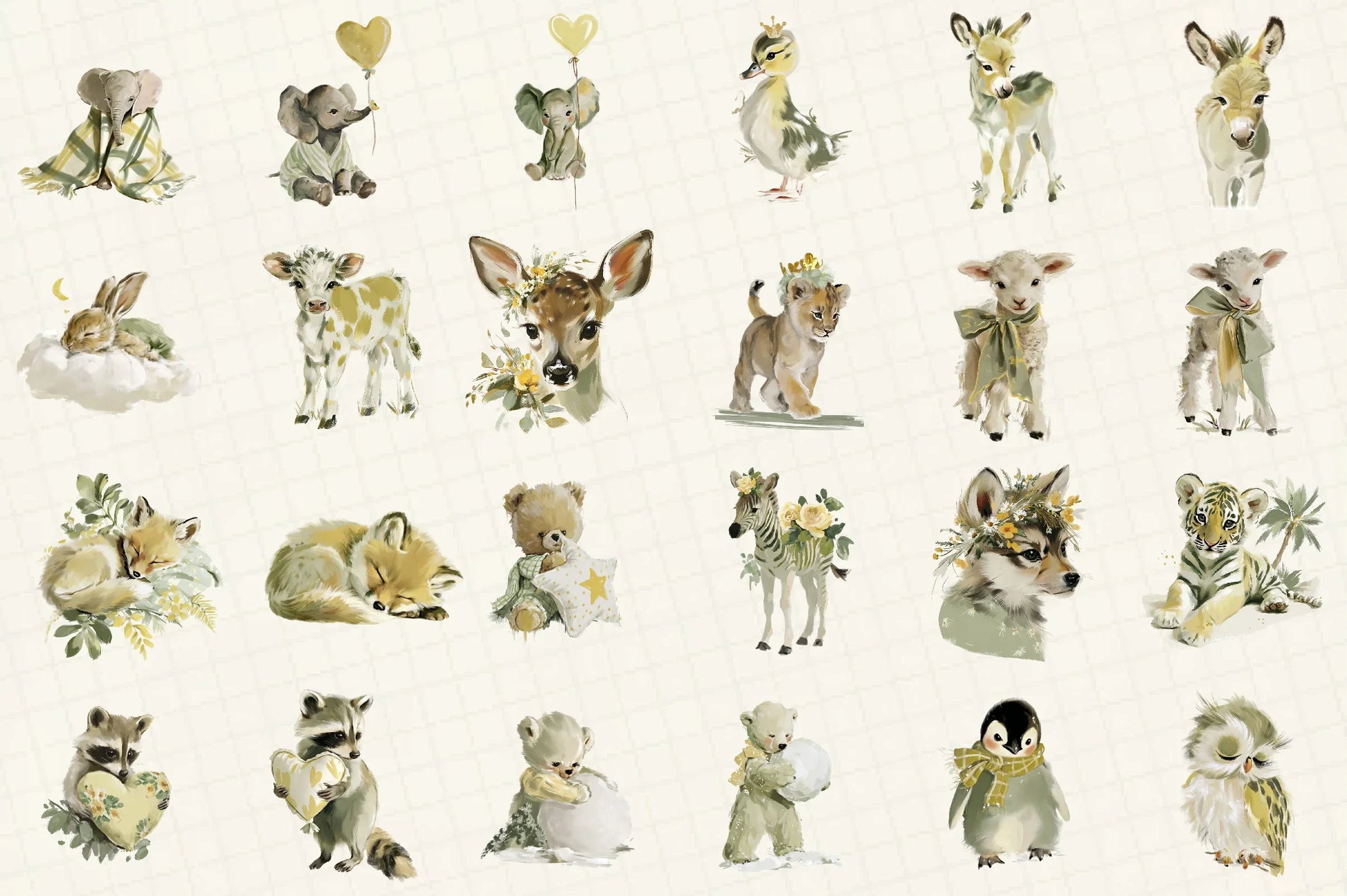 Baby Animals Clipart Bundle - CraftNest - Digital Crafting and Art