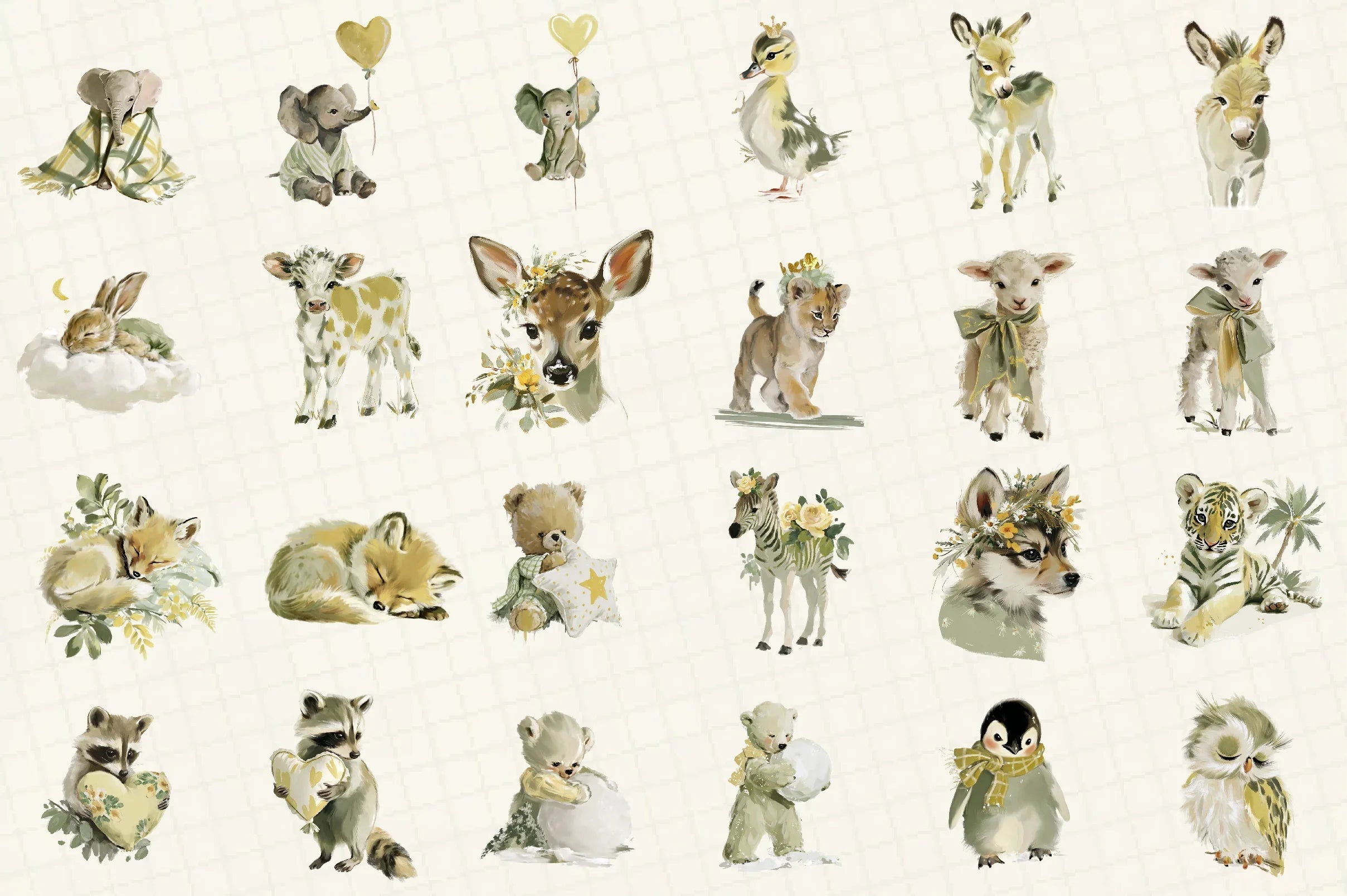 Baby Animals Clipart Bundle - CraftNest - Digital Crafting and Art