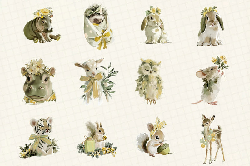 Baby Animals Clipart Bundle - CraftNest - Digital Crafting and Art