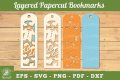 Baby Boy Papercut Bookmark Clipart Bundle - CraftNest - Digital Crafting and Art