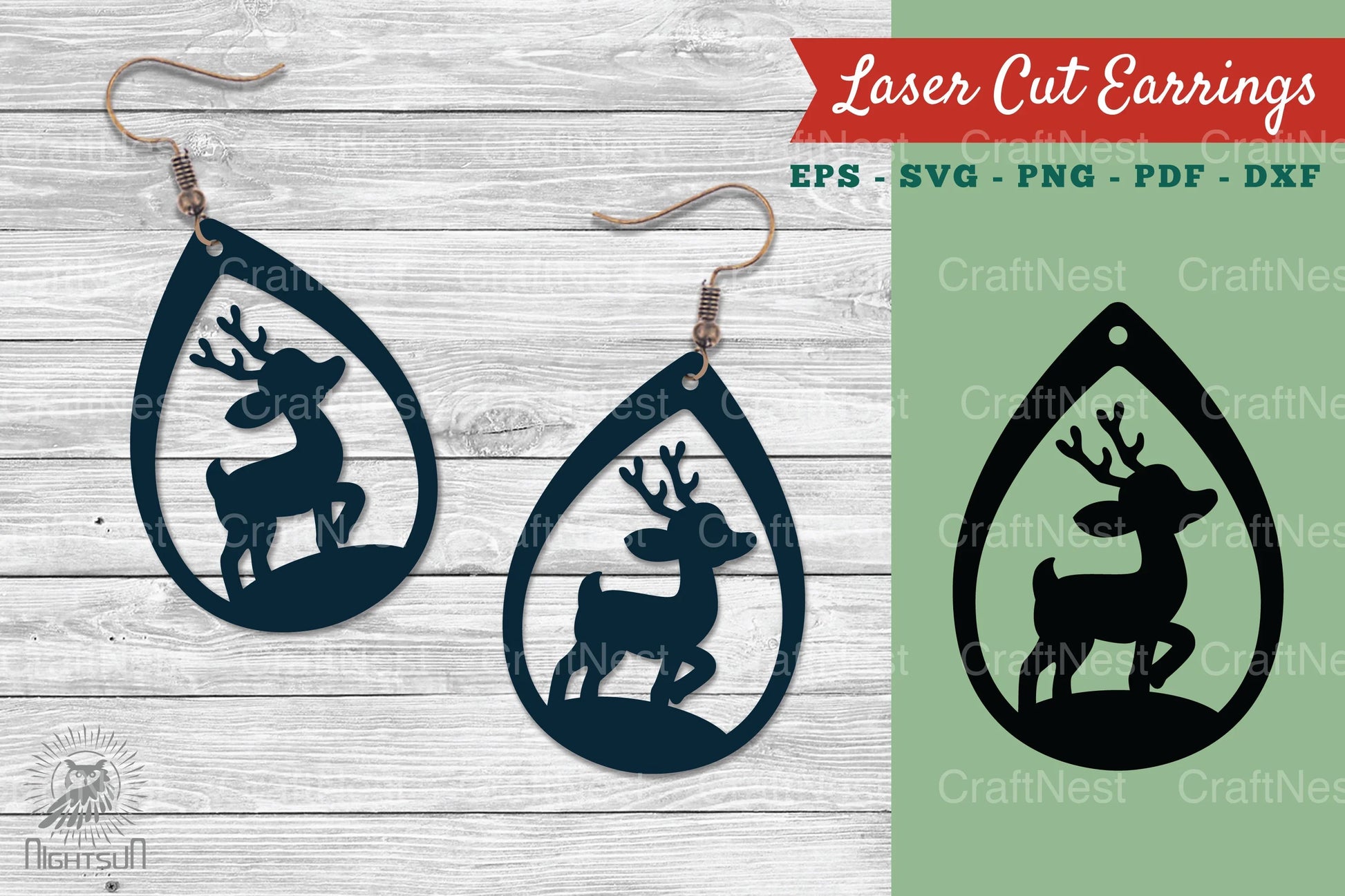 Baby Deer Earrings Design Clipart Bundle - CraftNest - Digital Crafting and Art