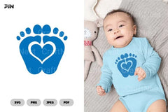 Baby Footprint Cute Baby SVG Bundle - CraftNest - Digital Crafting and Art