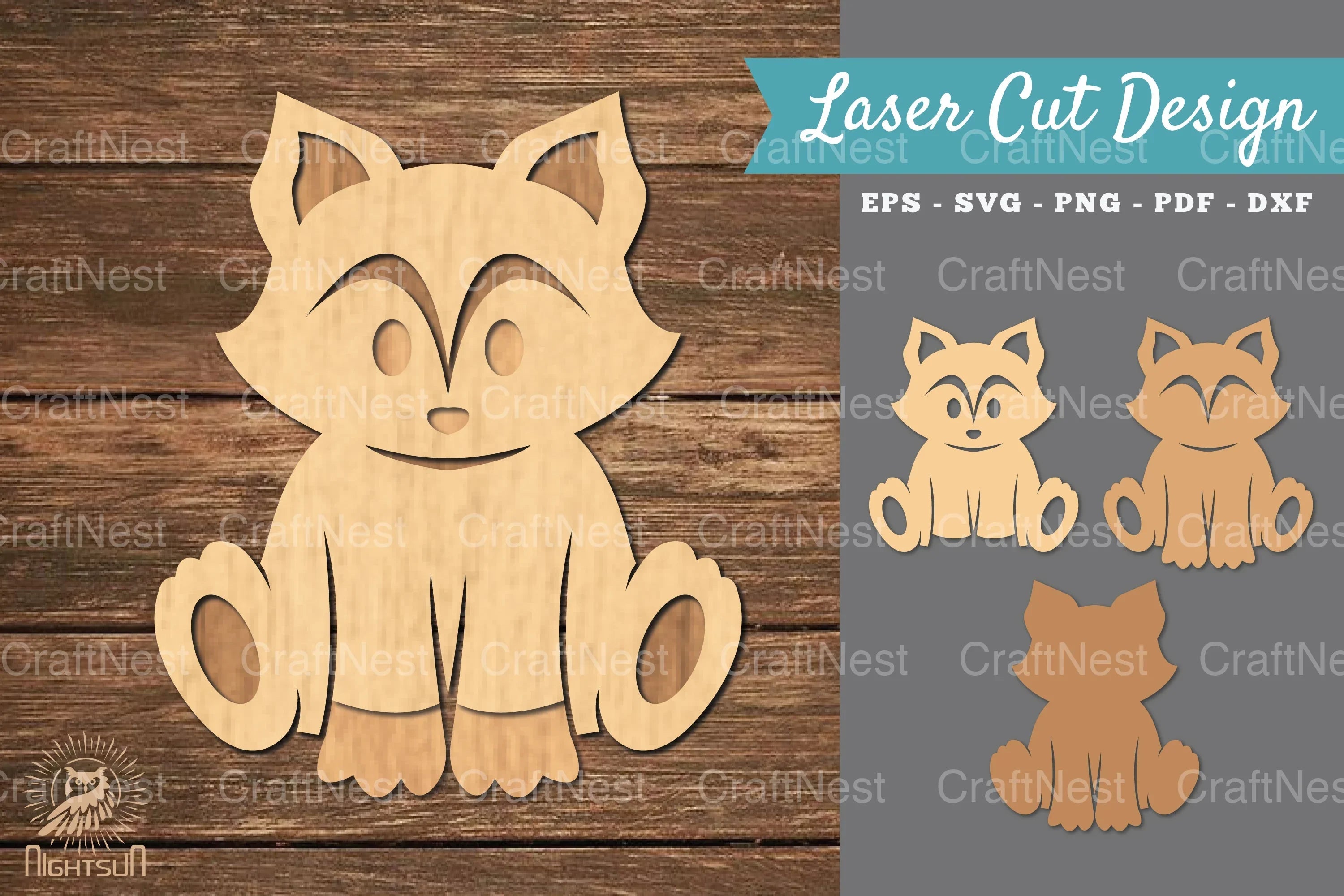 Baby Fox 3D Laser Cut Clipart Bundle - CraftNest - Digital Crafting and Art
