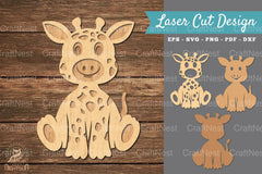 Baby Giraffe 3D Laser Cut Clipart Bundle - CraftNest - Digital Crafting and Art