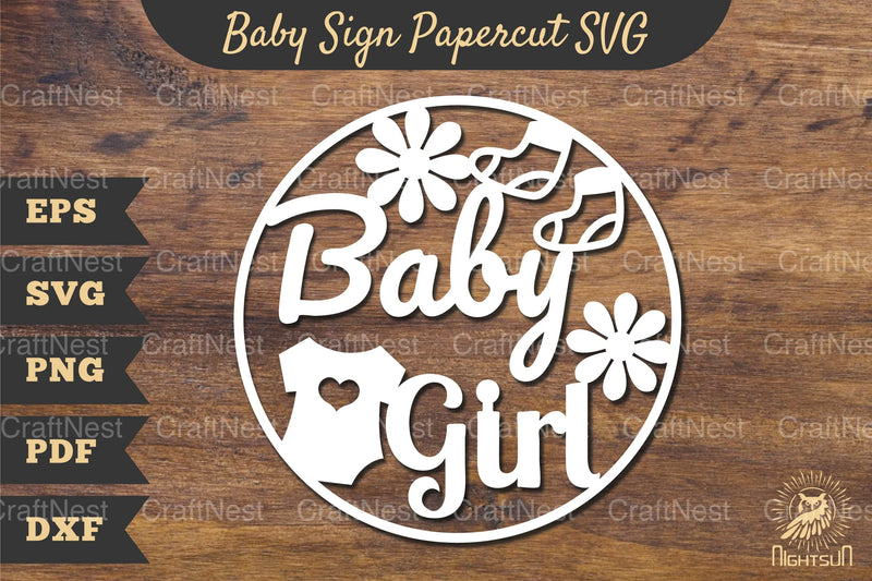 Baby Girl Papercut SVG Bundle - CraftNest - Digital Crafting and Art