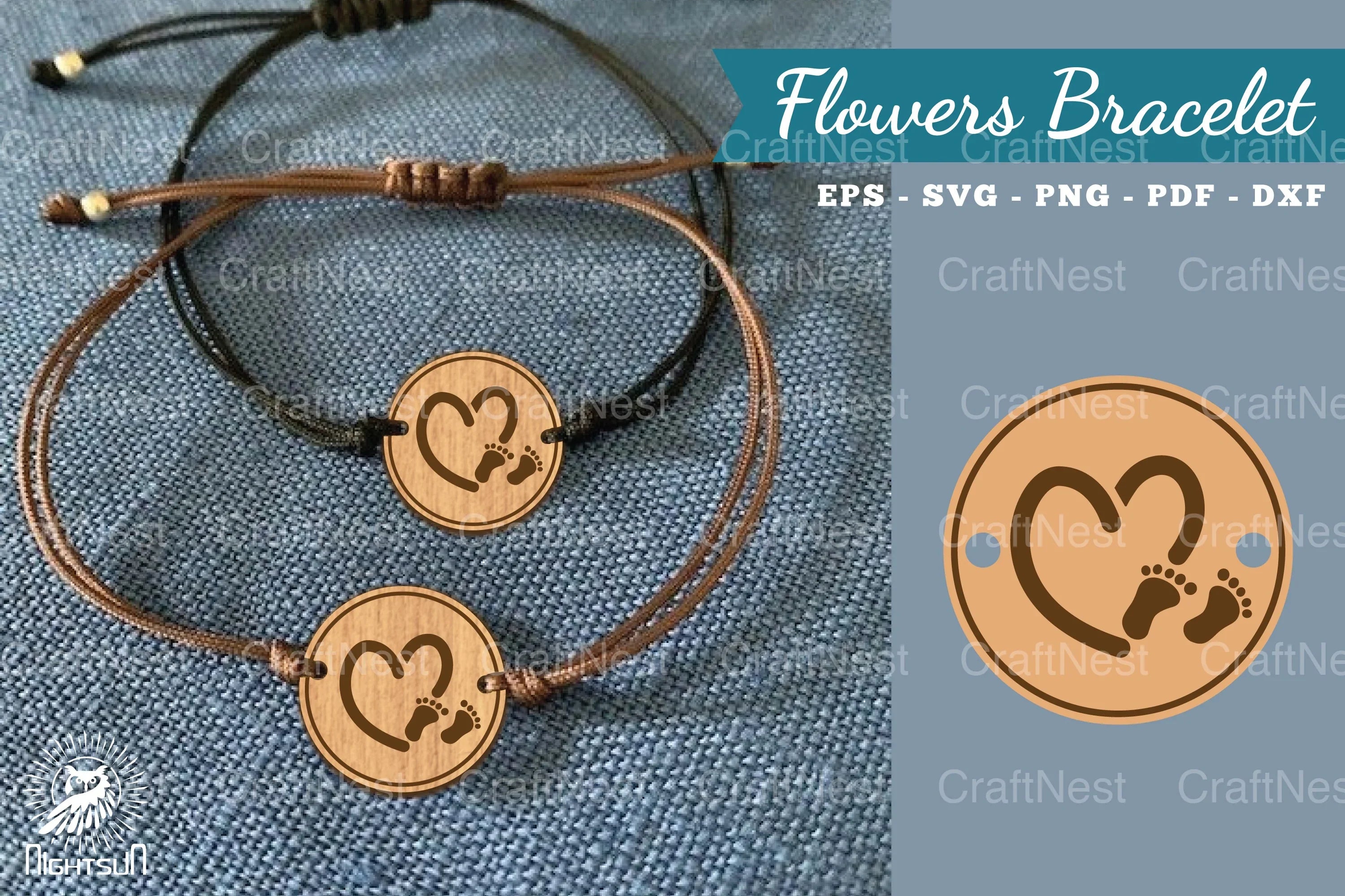 Baby Love Lasercut Bracelet Design - CraftNest - Digital Crafting and Art