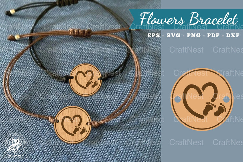 Baby Love Lasercut Bracelet Design - CraftNest - Digital Crafting and Art