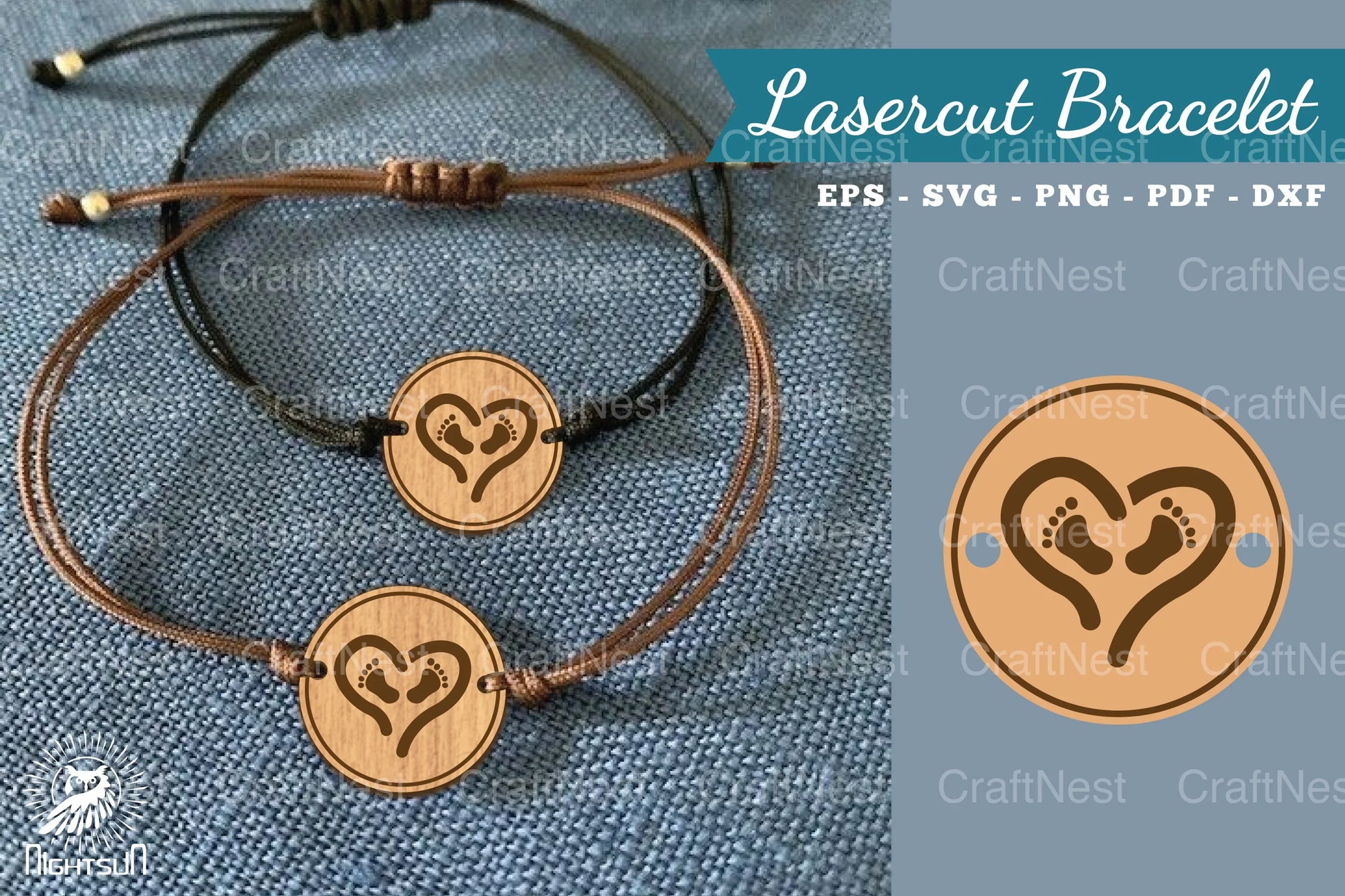 Baby Love Lasercut Bracelet Design Bundle - CraftNest - Digital Crafting and Art