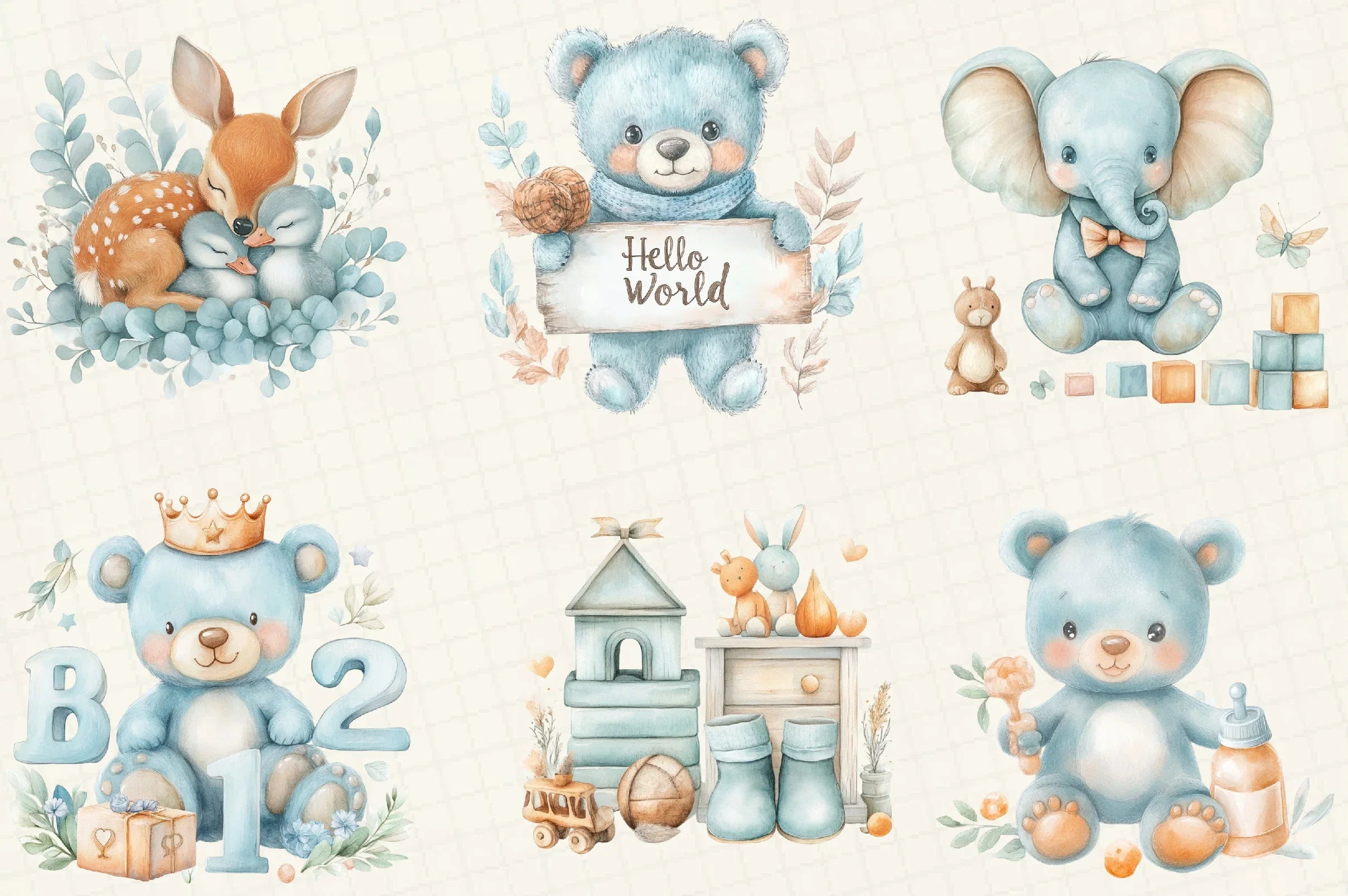 Baby Milestone Clipart Bundle - CraftNest - Digital Crafting and Art