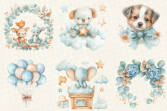 Baby Milestone Clipart Bundle - CraftNest - Digital Crafting and Art