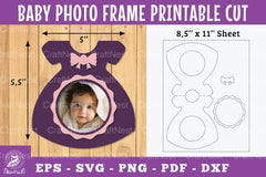 Baby Photo Frame Papercut Clipart Bundle - CraftNest - Digital Crafting and Art