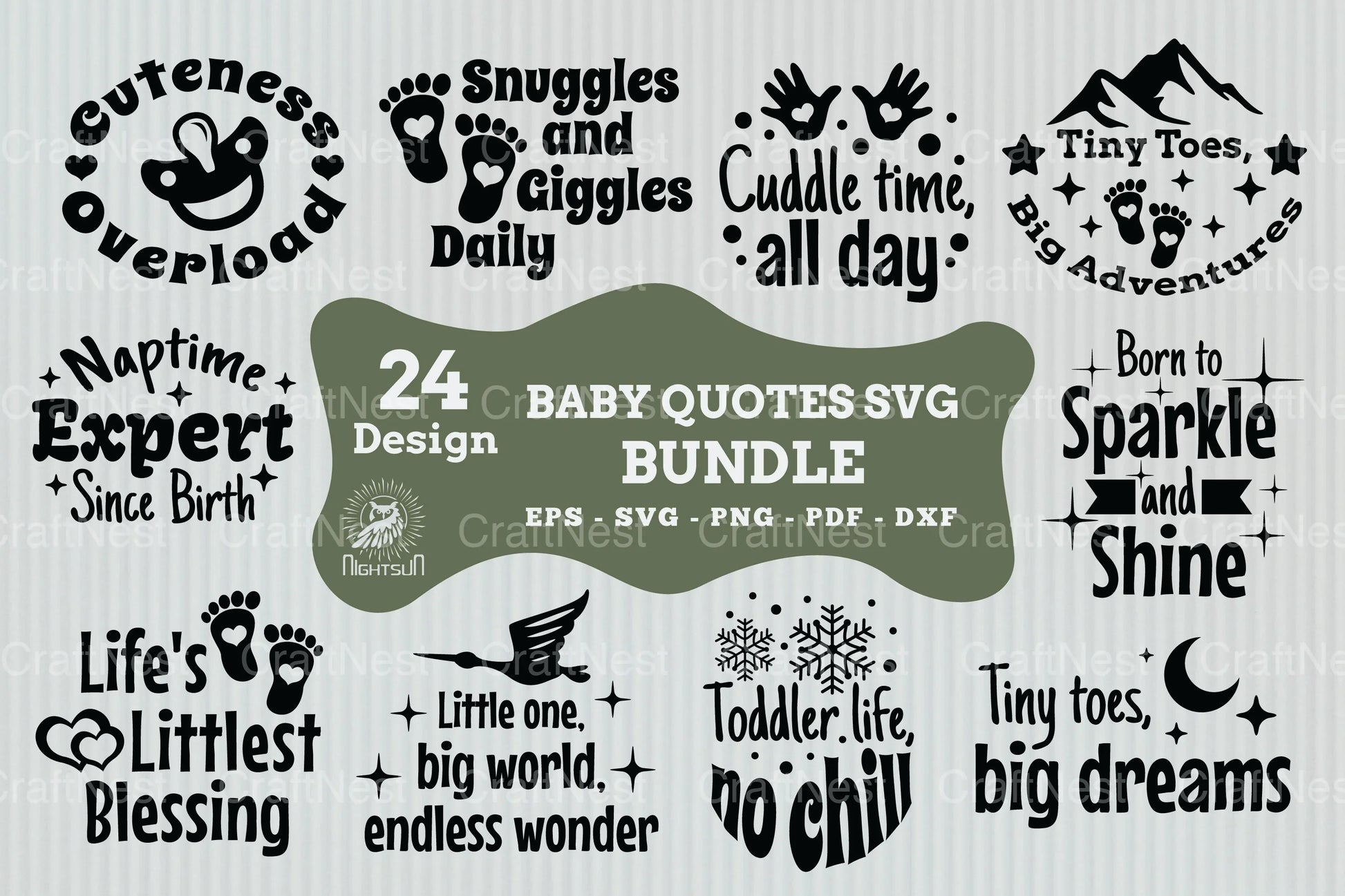 Baby Quotes SVG Bundle - CraftNest - Digital Crafting and Art