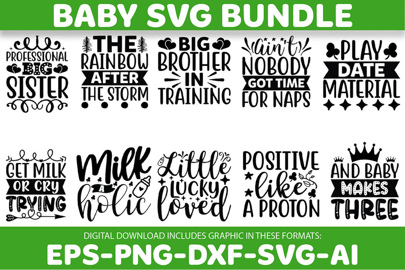 Baby SVG Bundle 10 - CraftNest - Digital Crafting and Art