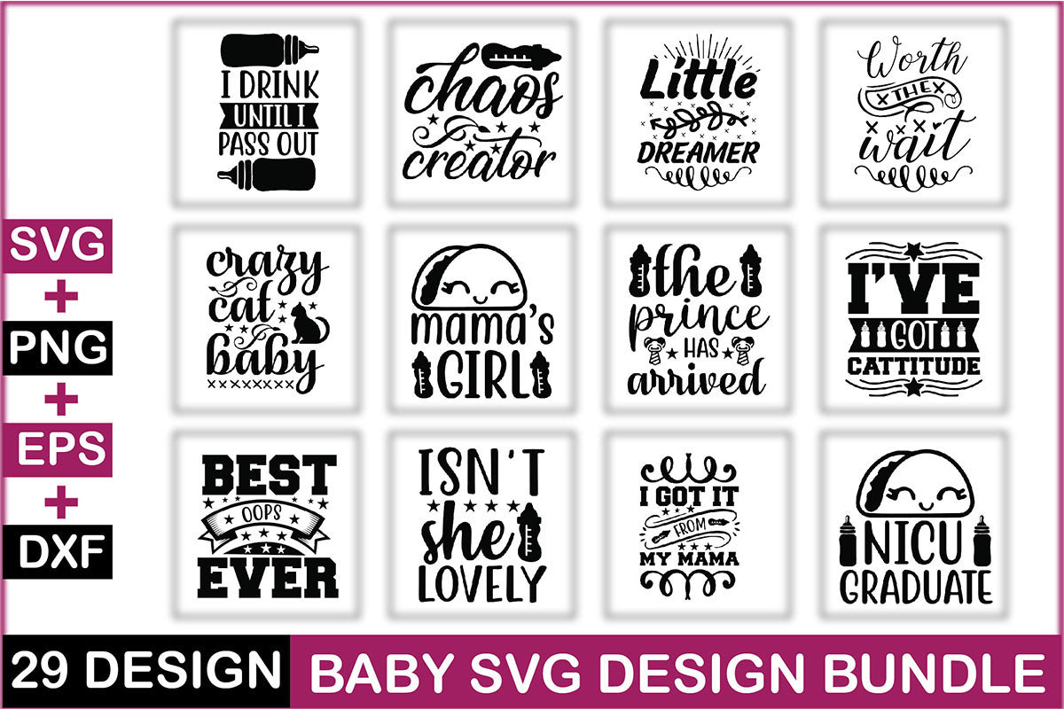 Baby SVG Bundle 16 - CraftNest - Digital Crafting and Art