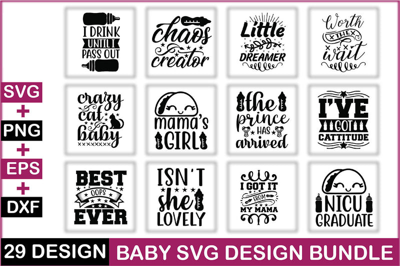 Baby SVG Bundle 16 - CraftNest - Digital Crafting and Art