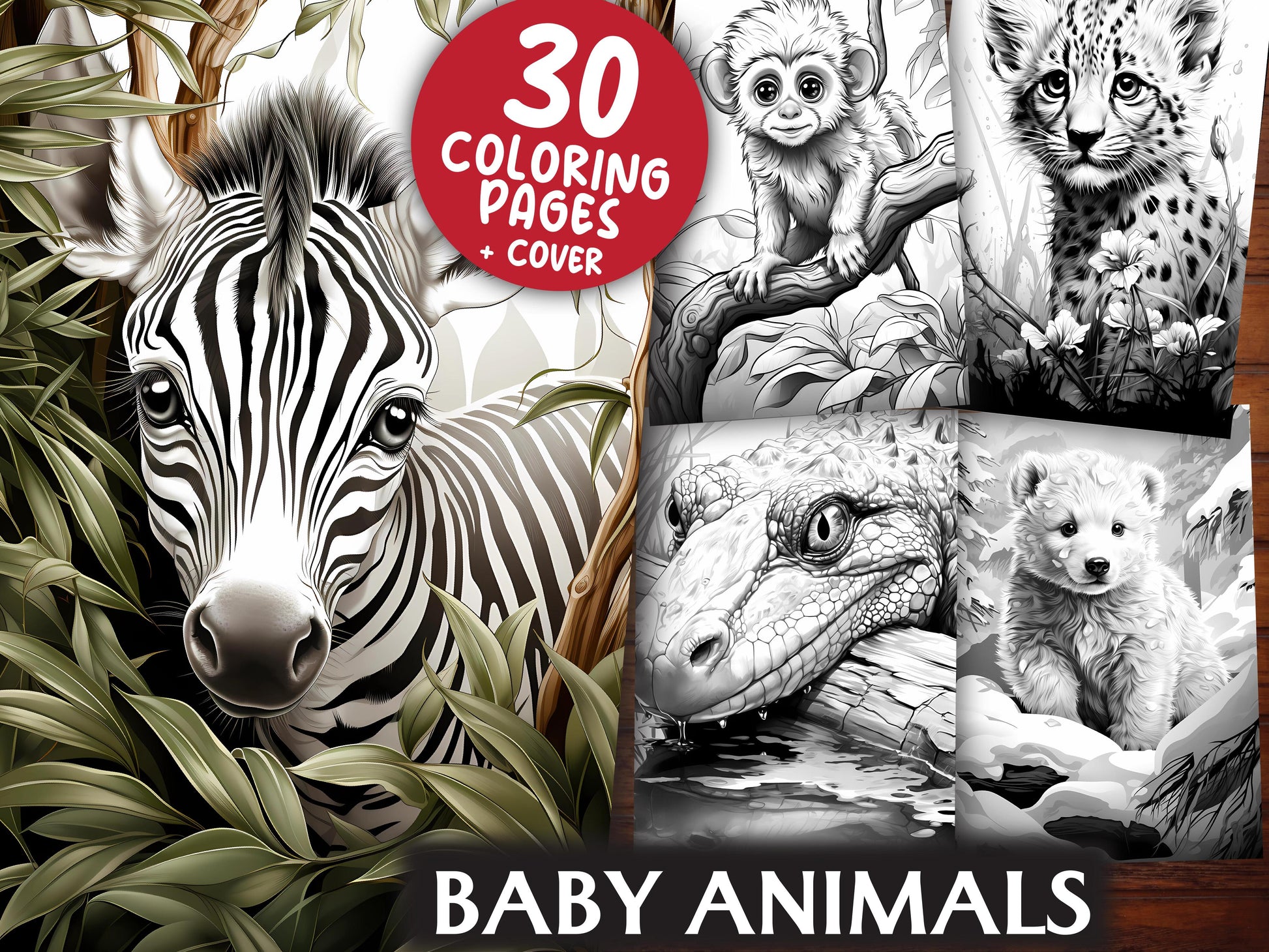Baby Animals Coloring Books - CraftNest