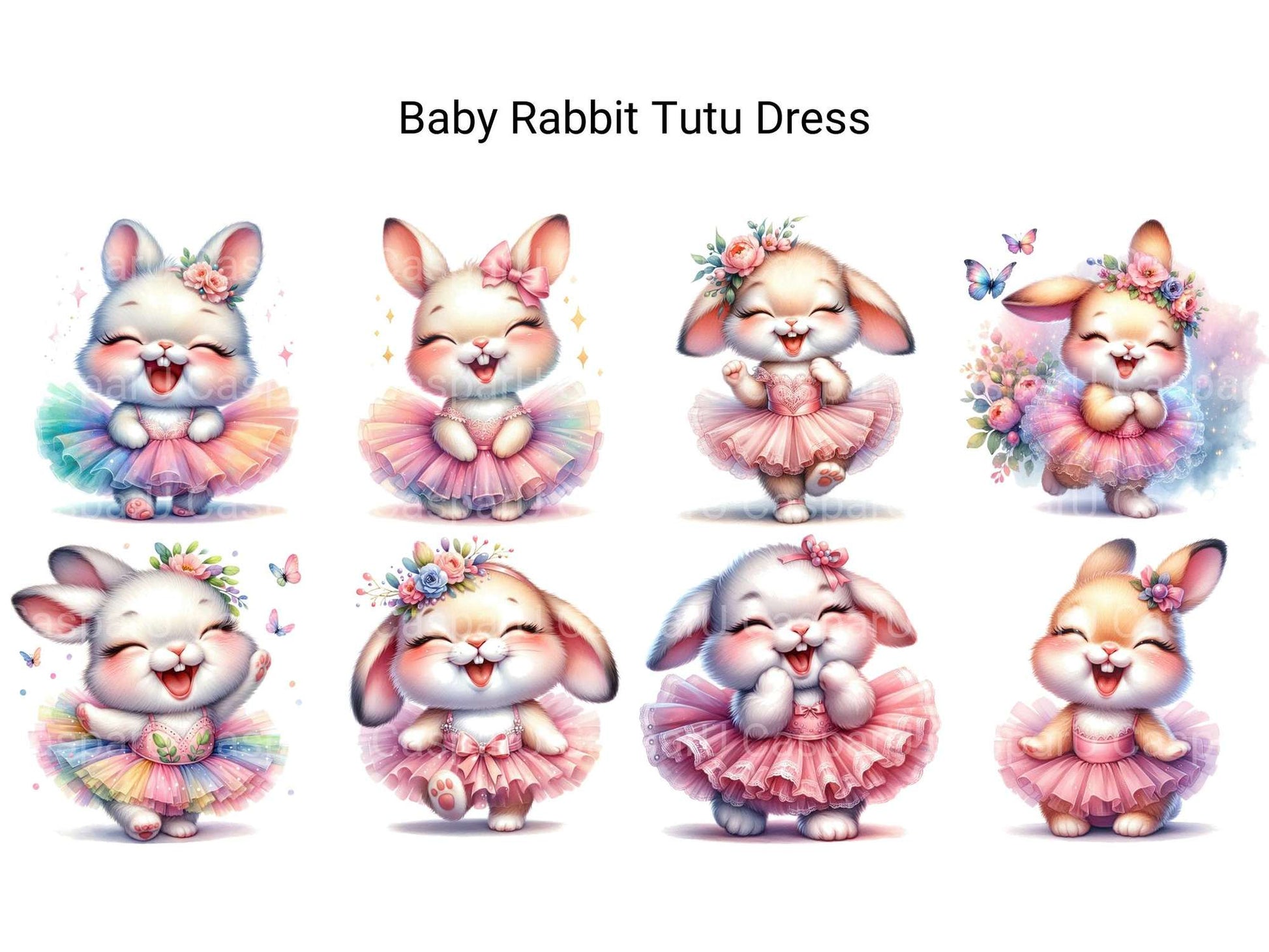 Baby Rabbit in Tutu Dress - CraftNest - Digital Crafting and Art