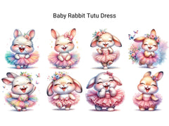 Baby Rabbit in Tutu Dress - CraftNest - Digital Crafting and Art