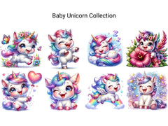 Baby Unicorn Collection - CraftNest - Digital Crafting and Art
