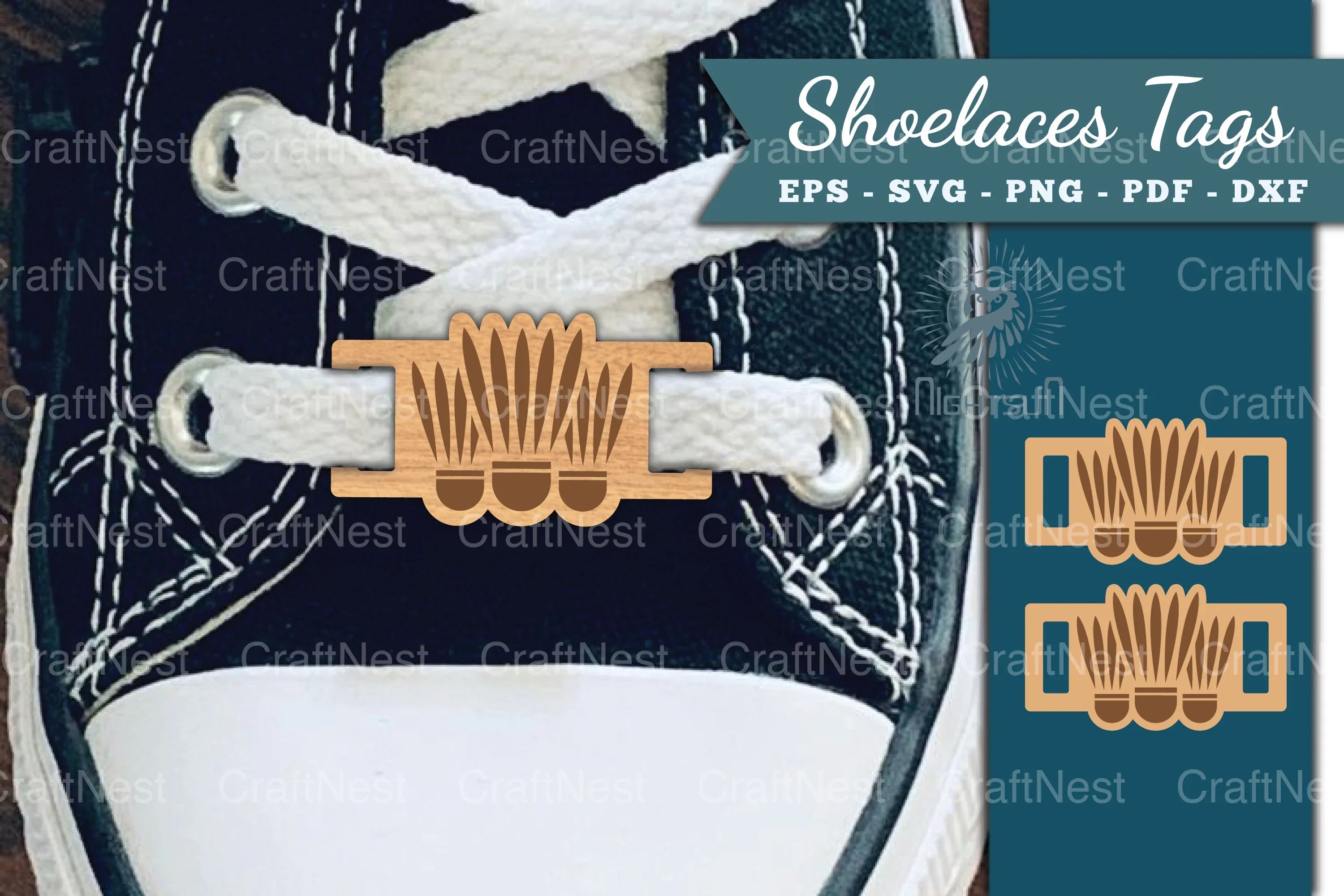 Badminton Ball Shoelaces Tags Laser Cut Clipart Bundle - CraftNest - Digital Crafting and Art