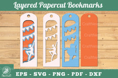 Ballerina Layered Papercut Bookmarks Clipart Bundle - CraftNest - Digital Crafting and Art