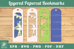 Ballerina Layered Papercut Bookmarks Clipart Bundle - CraftNest - Digital Crafting and Art