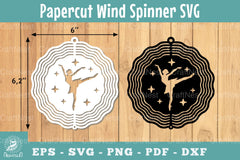Ballet Dance Papercut Wind Spinner SVG Bundle - CraftNest - Digital Crafting and Art