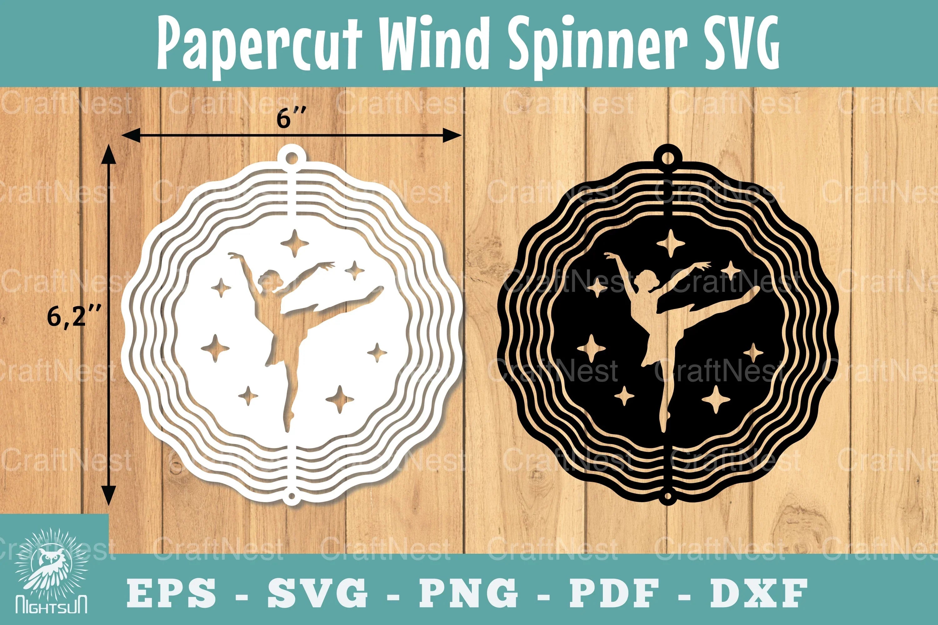 Ballet Dance Papercut Wind Spinner SVG Bundle - CraftNest - Digital Crafting and Art