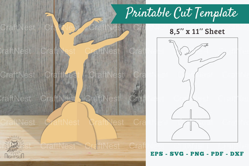 Ballet Dance Printable Cut Template Clipart Bundle - CraftNest - Digital Crafting and Art