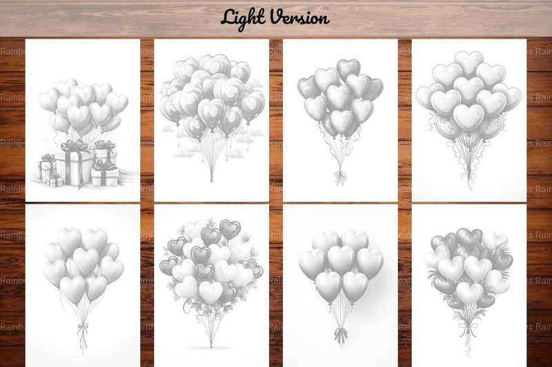 Balloon Valentines Day Coloring Books - CraftNest