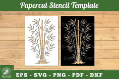 Bamboo Paper Cut Stencil Clipart Bundle - CraftNest - Digital Crafting and Art