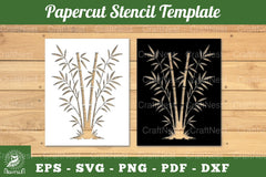 Bamboo Paper Cut Stencil Clipart Bundle - CraftNest - Digital Crafting and Art