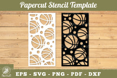 Basketball Papercut Stencil Template Clipart Bundle - CraftNest - Digital Crafting and Art