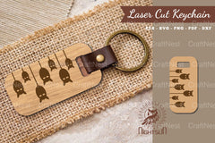 Bat Laser Cut Keychain Design Bundle - CraftNest - Digital Crafting and Art