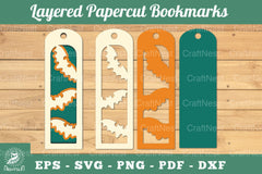 Bat Layered Papercut Bookmarks Clipart Bundle - CraftNest - Digital Crafting and Art