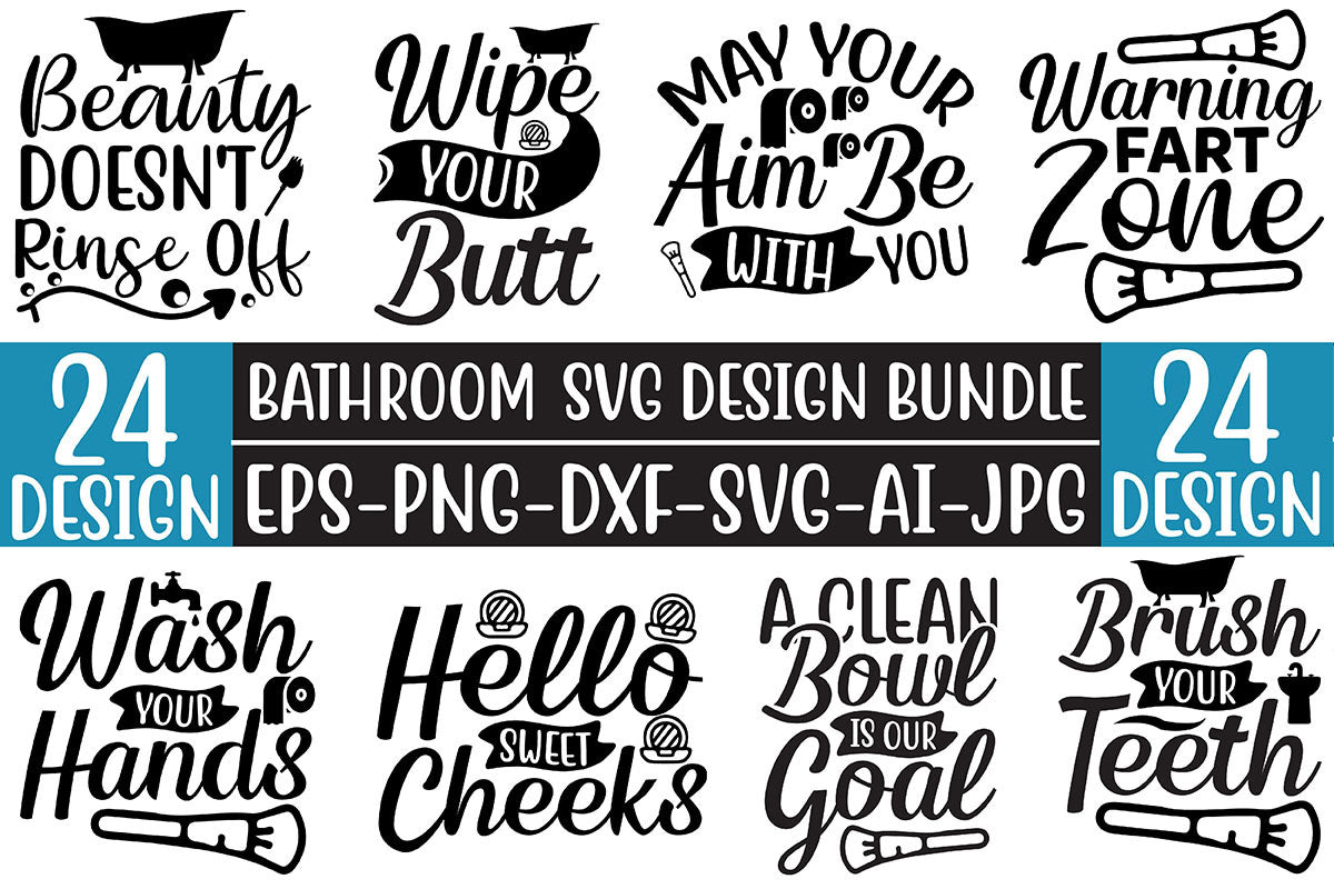 Bathroom SVG Bundle 3 - CraftNest - Digital Crafting and Art