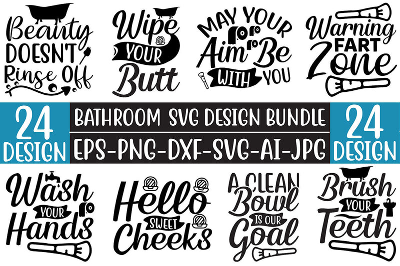 Bathroom SVG Bundle 3 - CraftNest - Digital Crafting and Art
