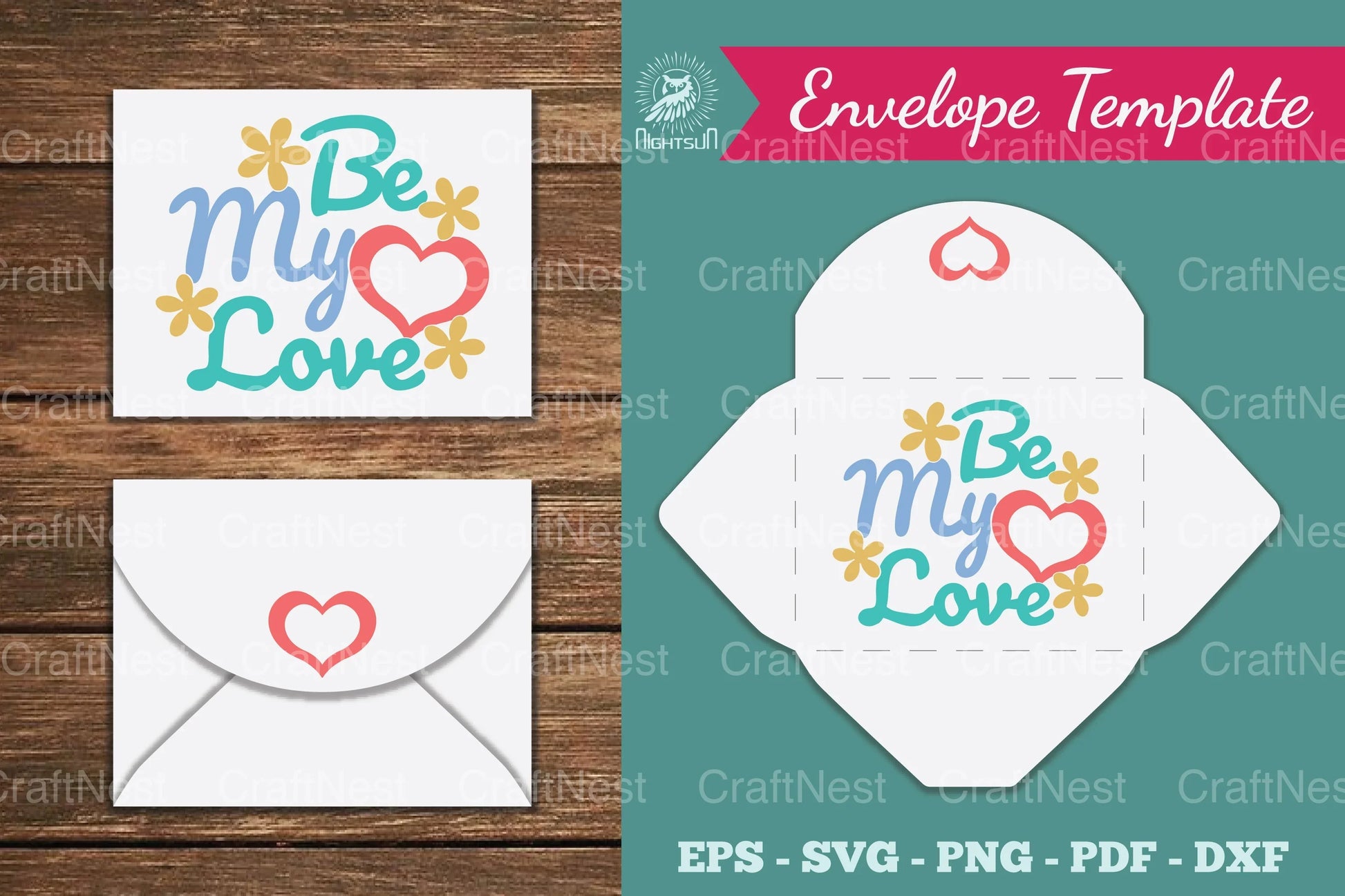 Be My Love Envelope Template Clipart Bundle - CraftNest - Digital Crafting and Art