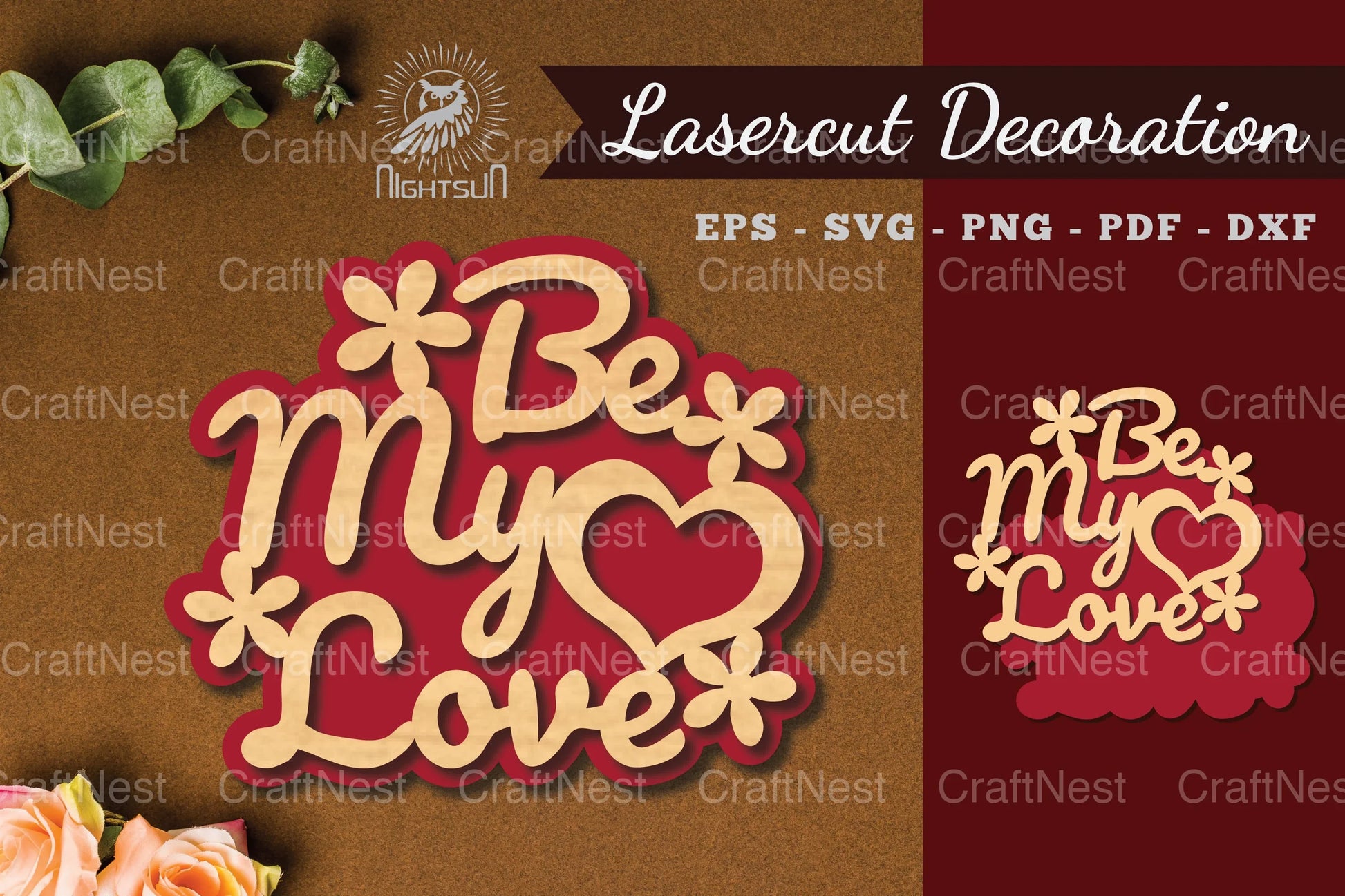 Be My Love Laser Cut Decoration Clipart Bundle - CraftNest - Digital Crafting and Art