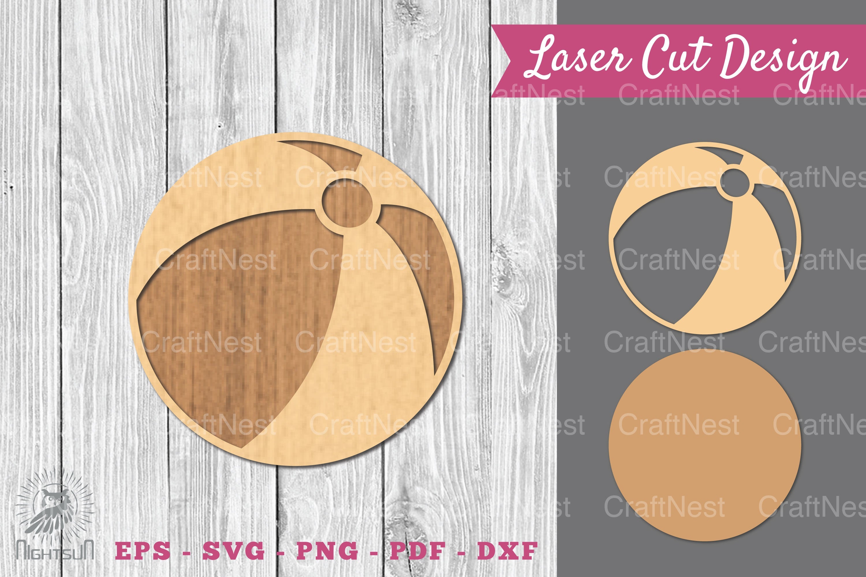 Beach Ball Laser Cut Decoration Clipart Bundle - CraftNest - Digital Crafting and Art