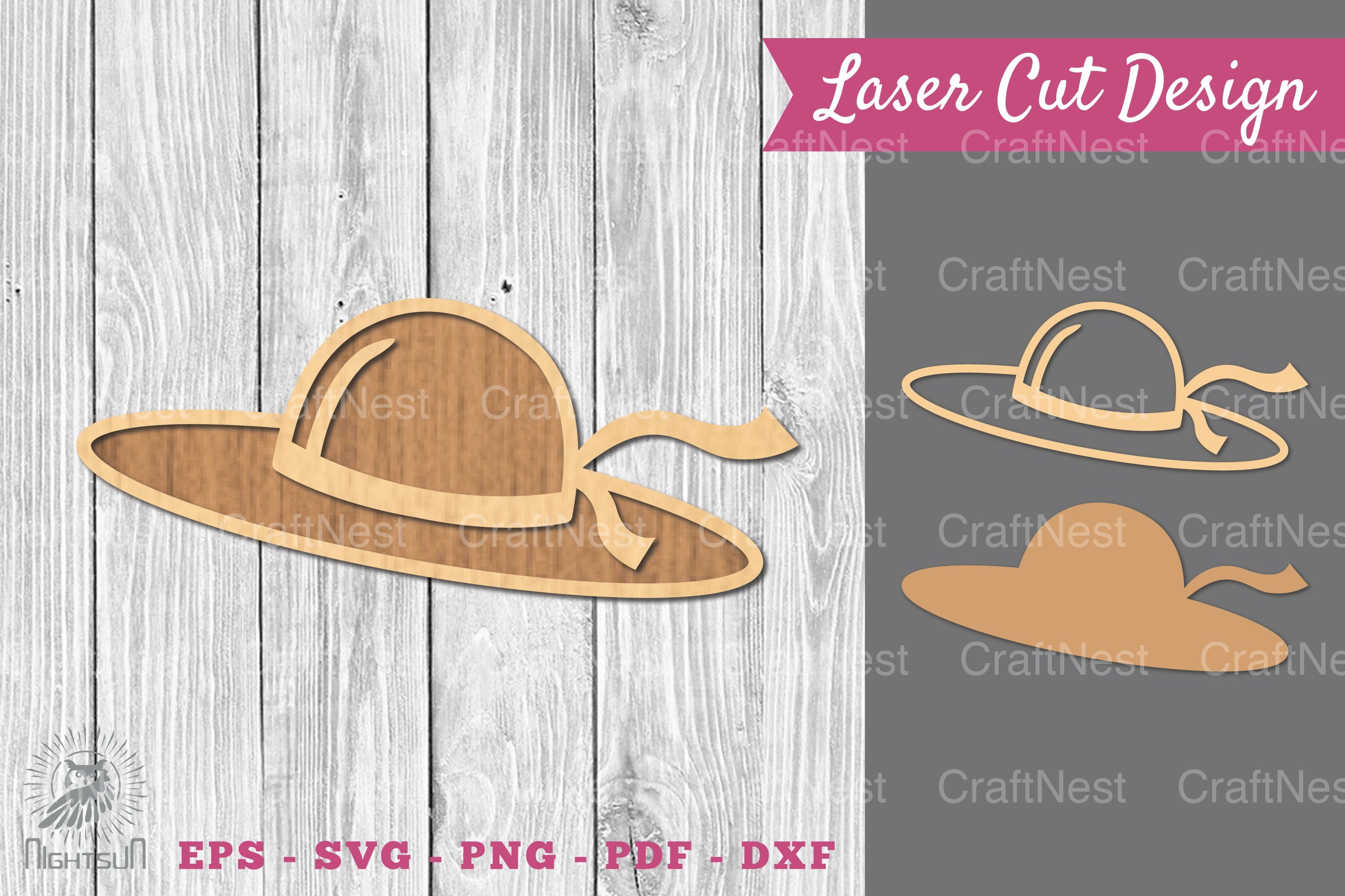 Beach Hat Laser Cut Decoration Clipart Bundle - CraftNest - Digital Crafting and Art