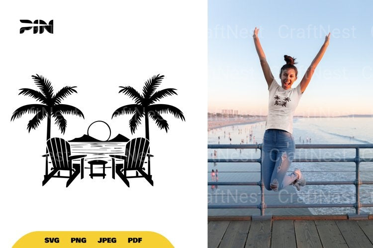 Beach Silhouette SVG Bundle - CraftNest - Digital Crafting and Art