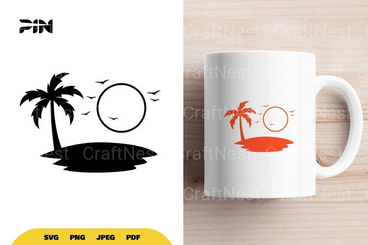 Beach Silhouette SVG Bundle - CraftNest - Digital Crafting and Art