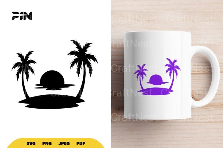 Beach Silhouette SVG Bundle - CraftNest - Digital Crafting and Art