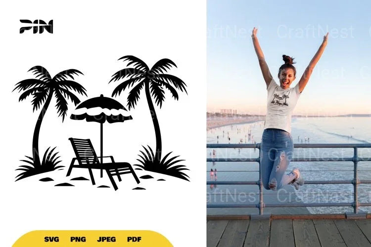 Beach Silhouette SVG Bundle - CraftNest - Digital Crafting and Art